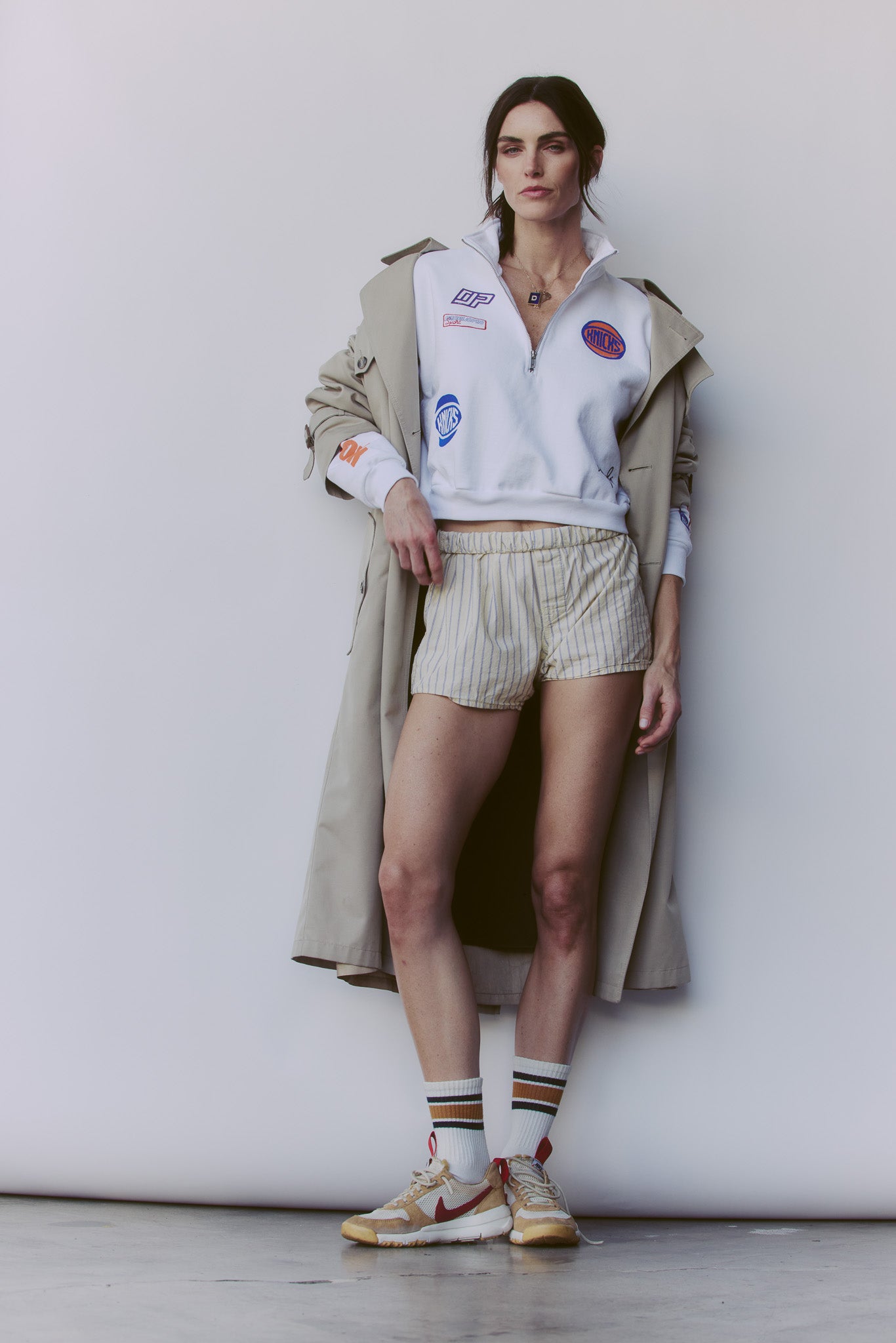 The Varsity Cropped Half Zip - Knicks – DannijoPro