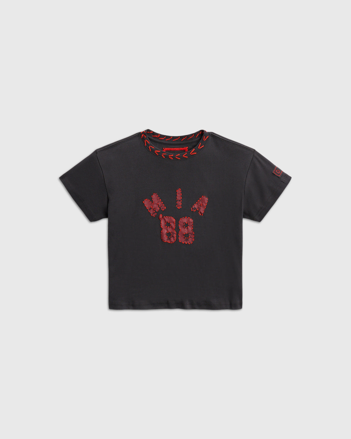 The Boxy Initial Tee - Heat