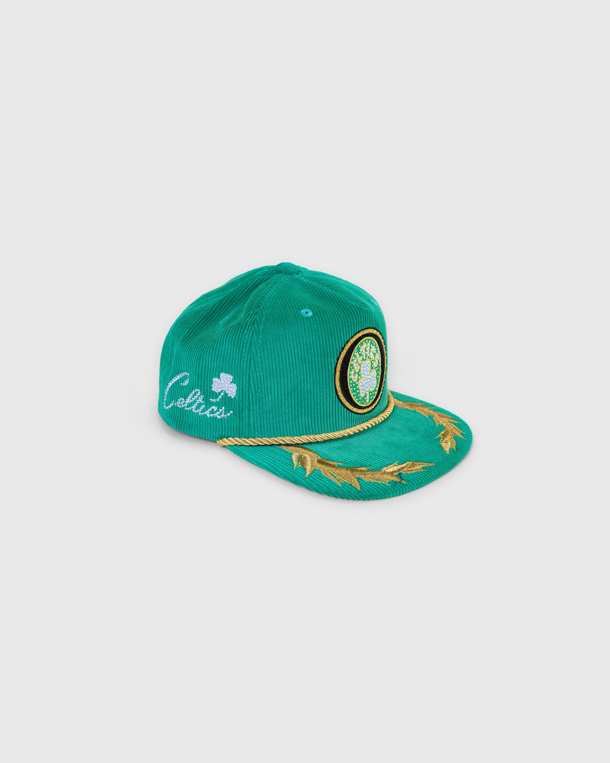 Boston Celtics Corduroy Rhinestone Snapback Hat – DannijoPro