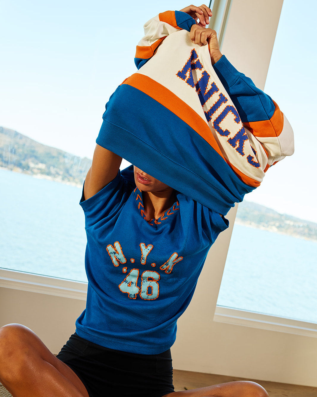 The Boxy Initial Tee - Knicks