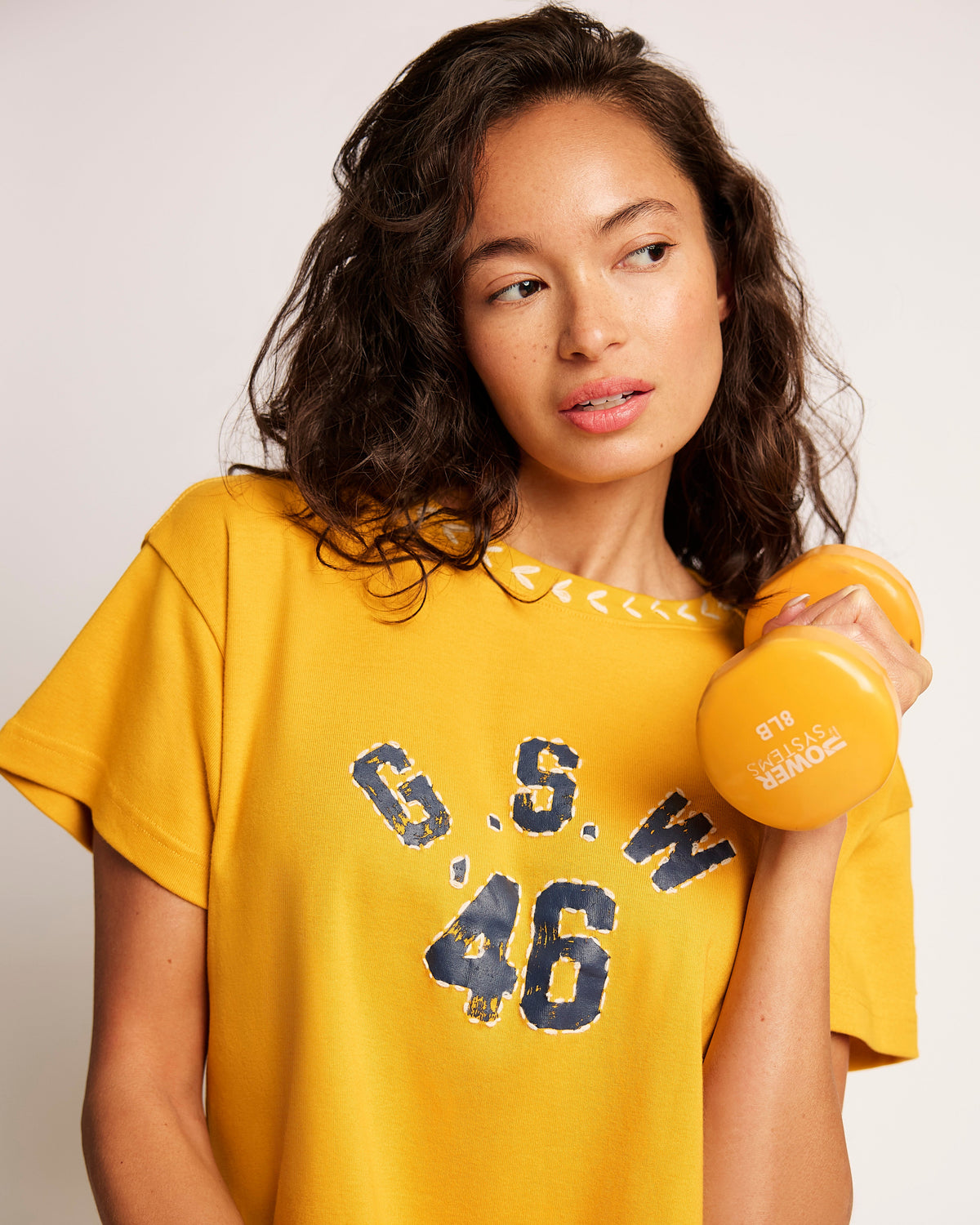 The Boxy Initial Tee - Warriors