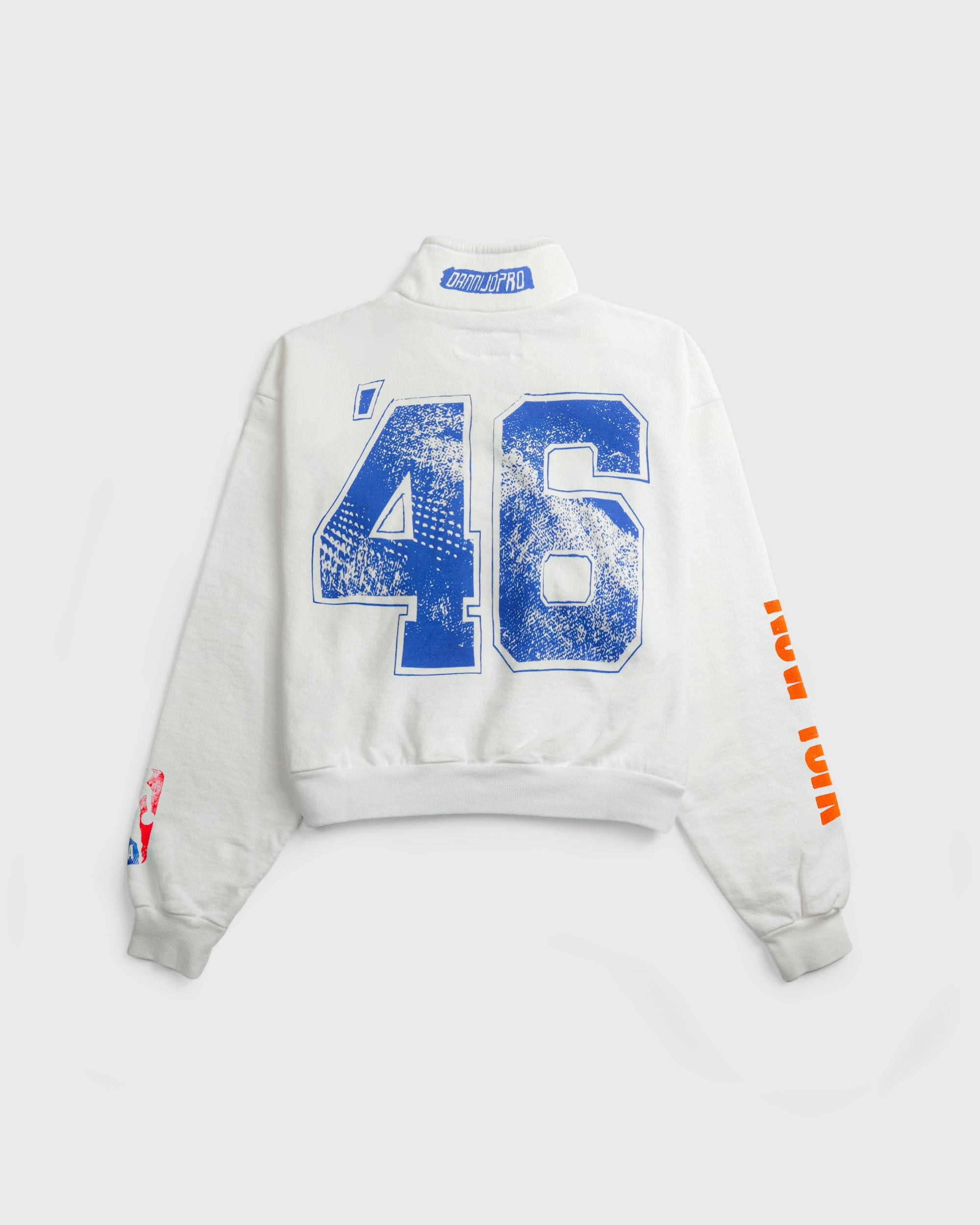 The Varsity Cropped Half Zip - Knicks – DannijoPro