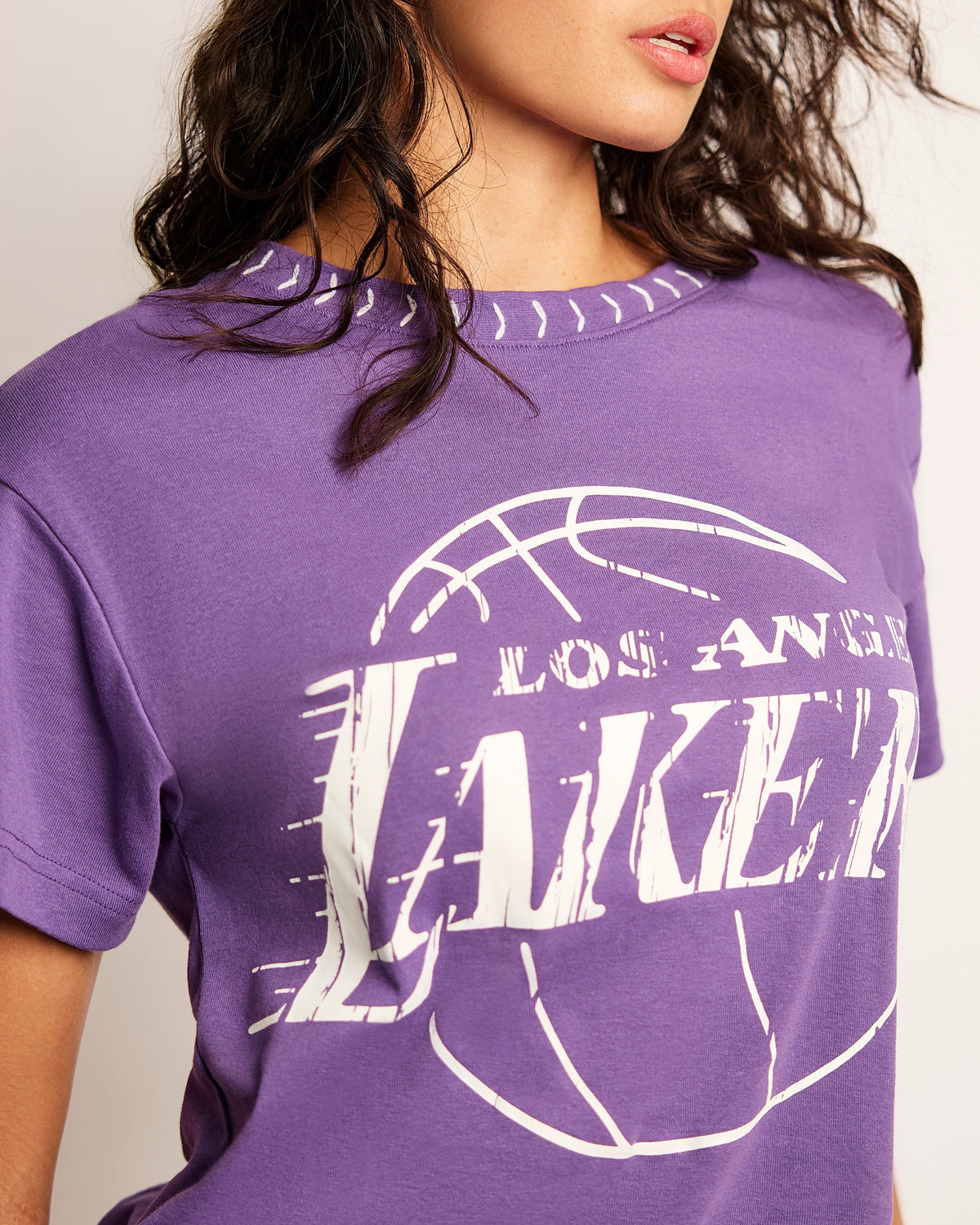 The Stitched Boyfriend Tee - Lakers