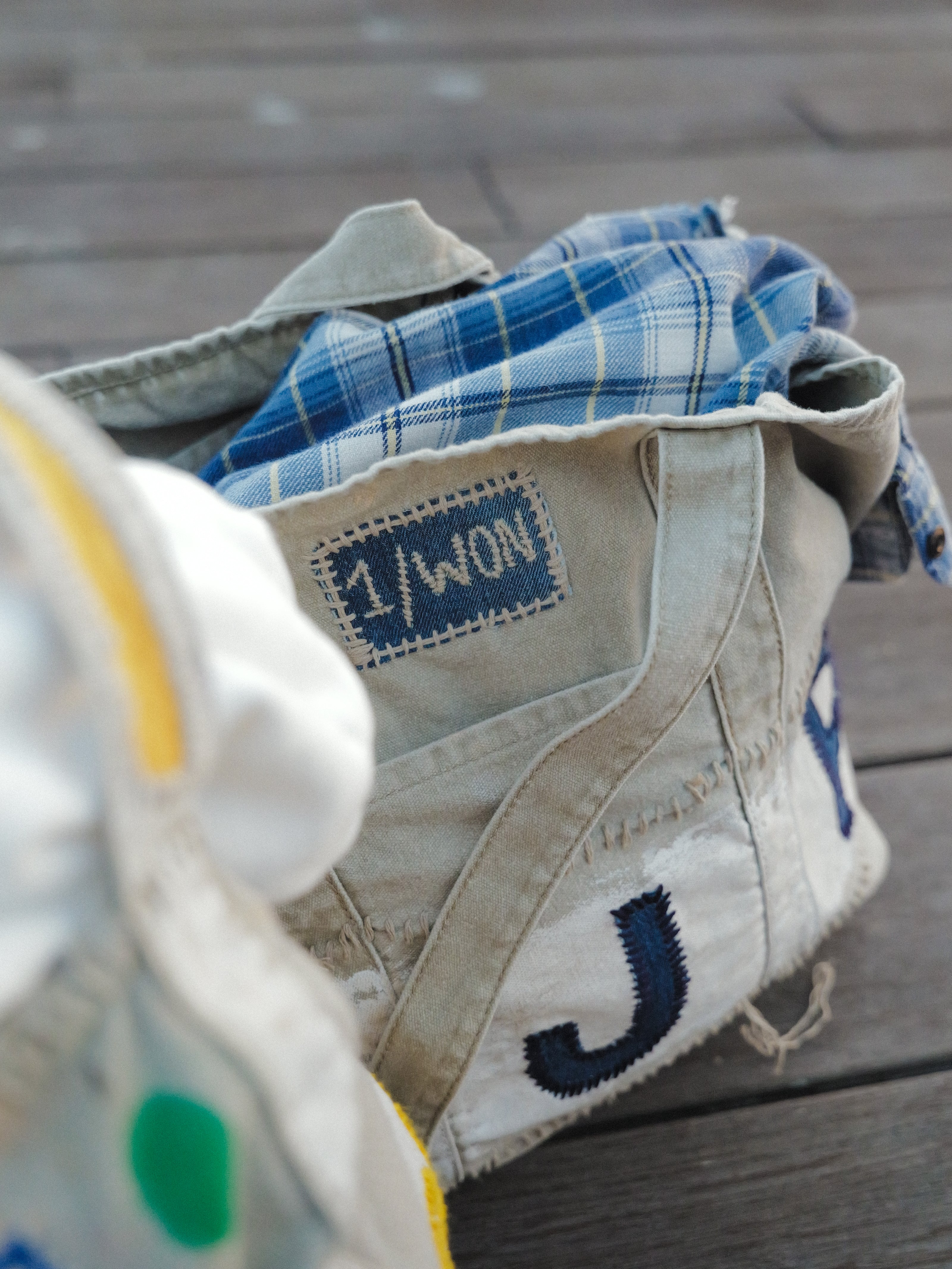 The Denim Initial Bag