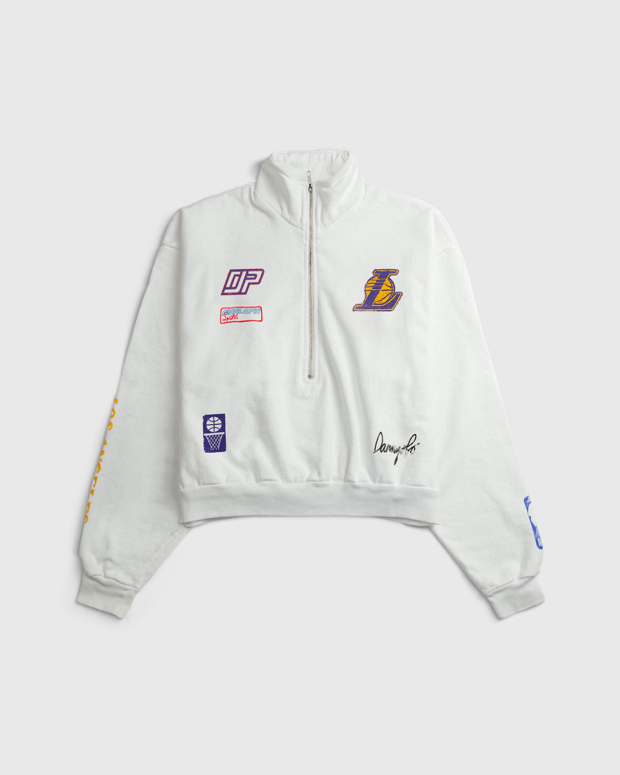The Varsity Cropped Half Zip - Lakers